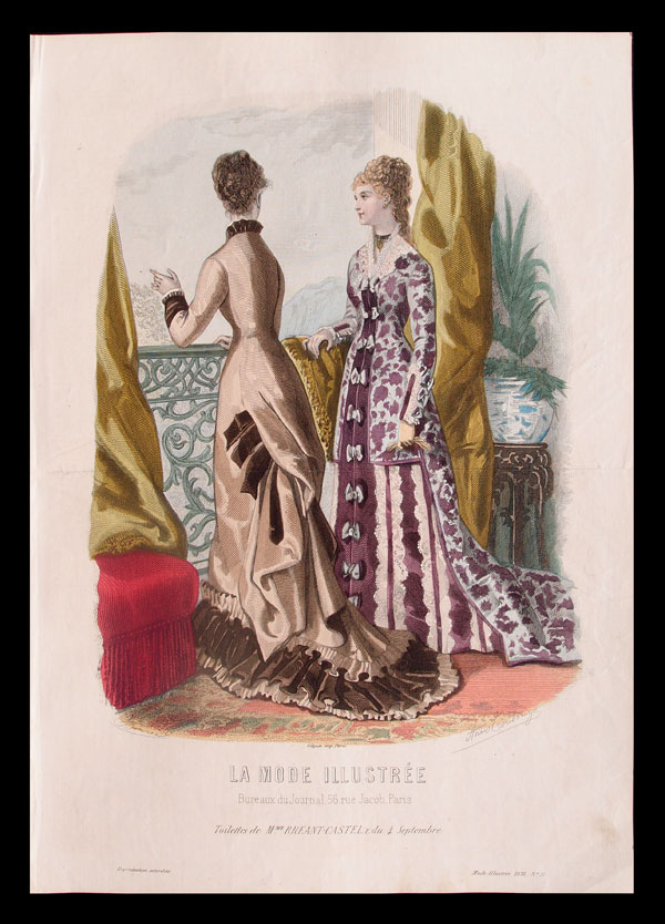 stampa antica moda signora