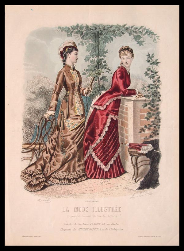 stampa antica abito moda