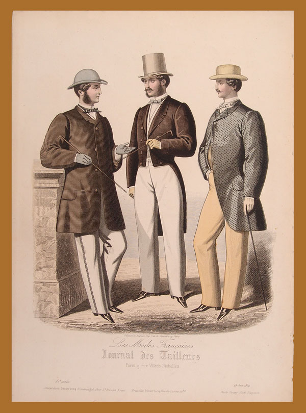 stampa antica moda uomini borghesia