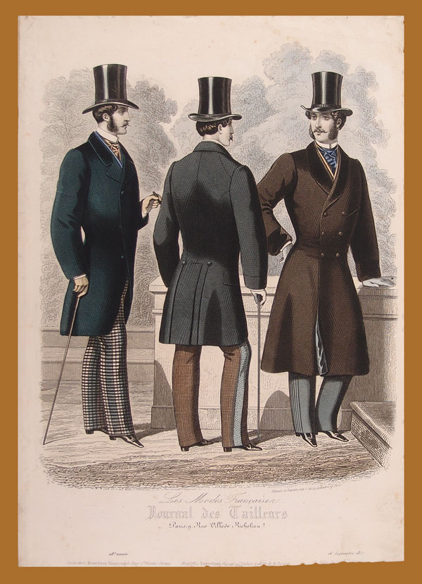 stampa antica soprabito moda maschile