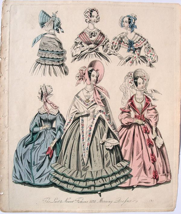 stampa antica moda femminile 1838