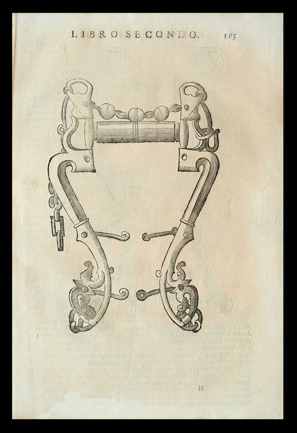 stampa antica morso cavallo frenato