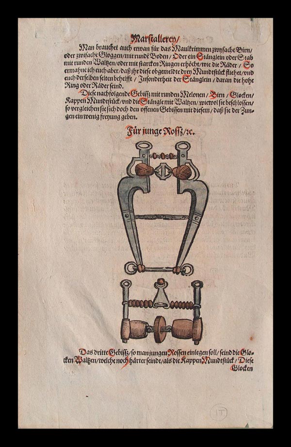 stampa antica morso cavallo