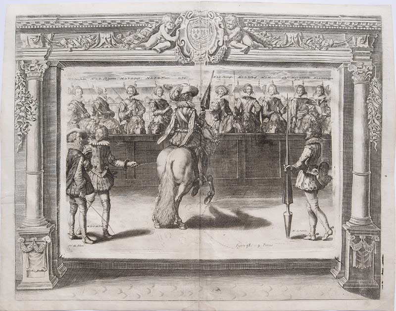 stampa antica dressage pluvinel