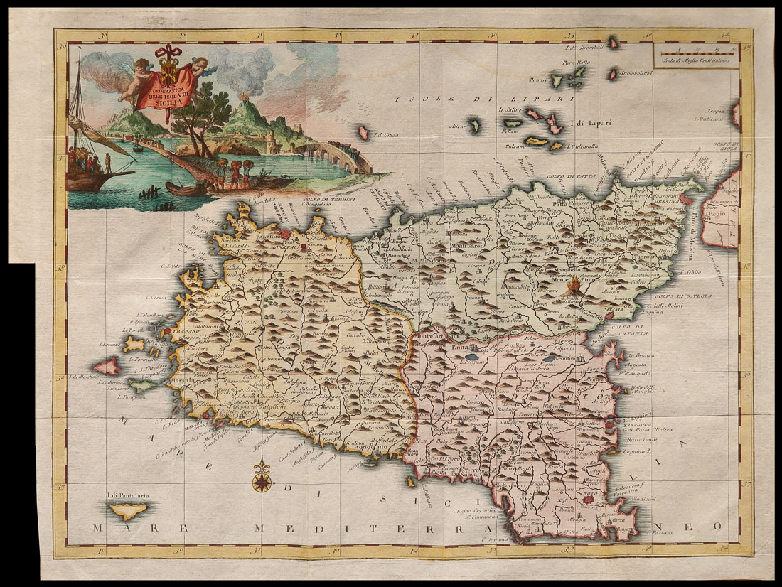carta geografica antica sicilia