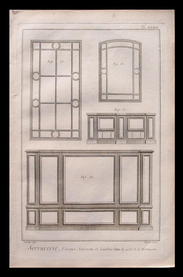 stampa antica ferro vetrate