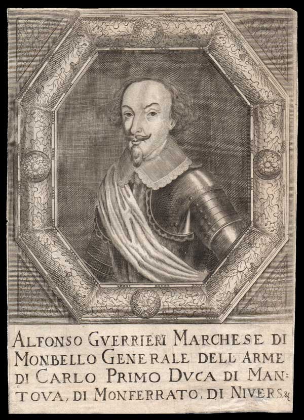 stampa antica alfonso guerrieri marchese monbello