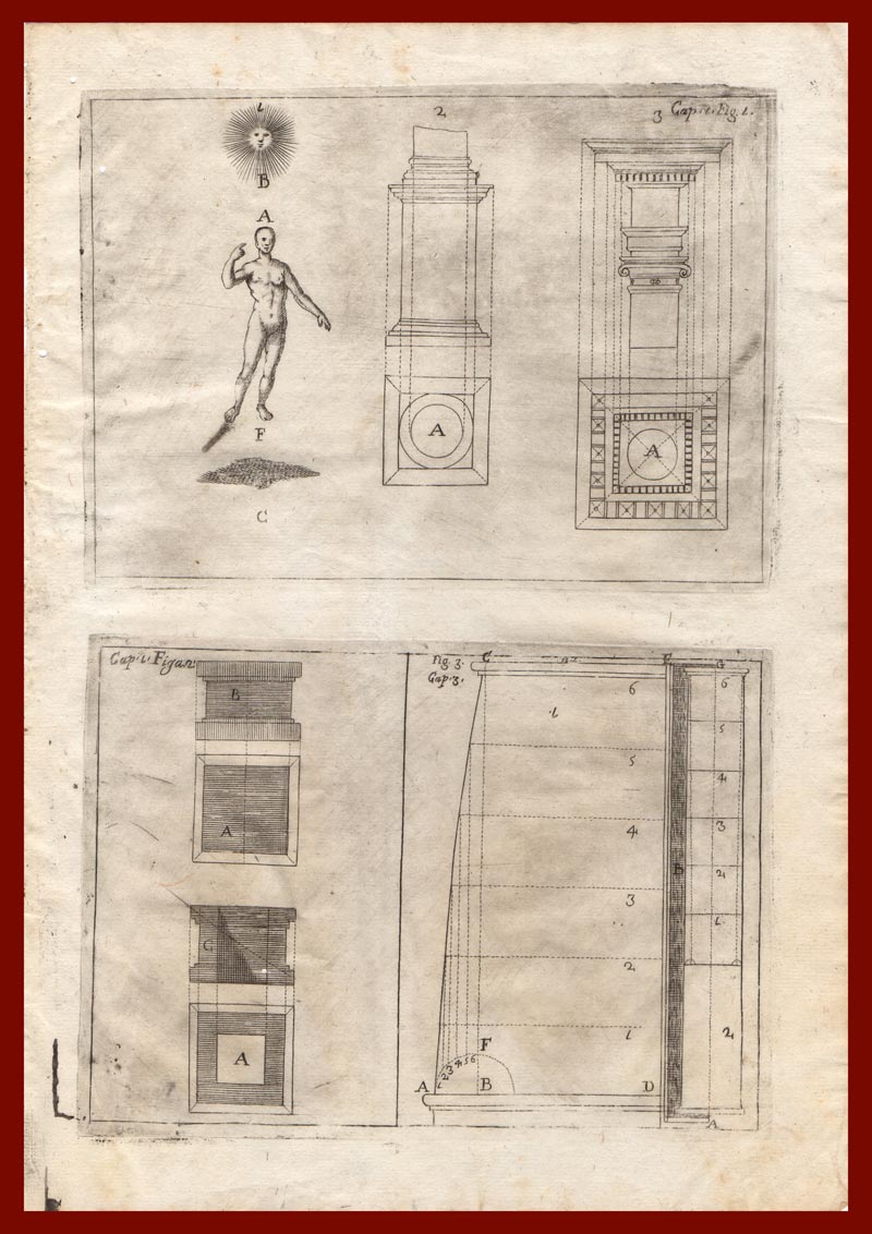stampa antica architettura pianta