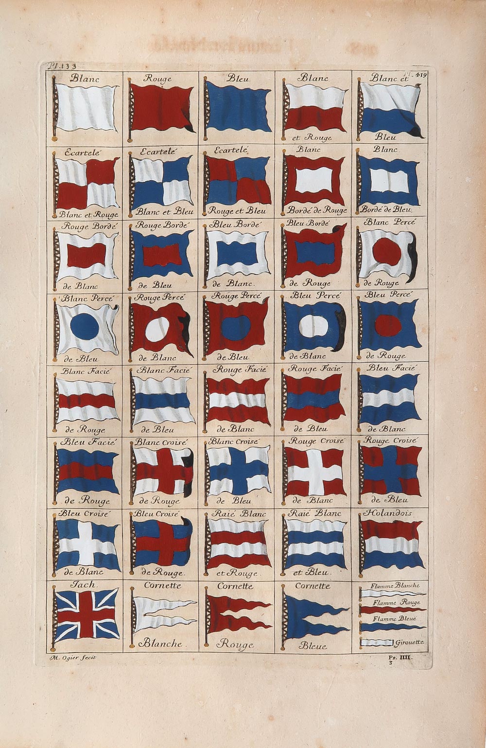 stampa antica bandiere hoste