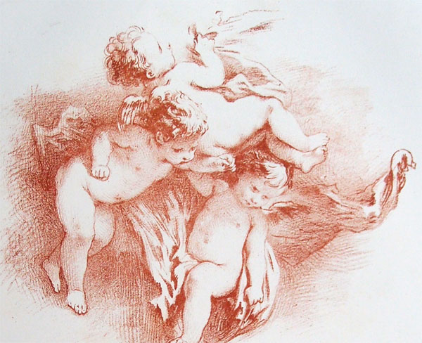 stampa antica angioletti boucher stampa antica boucher