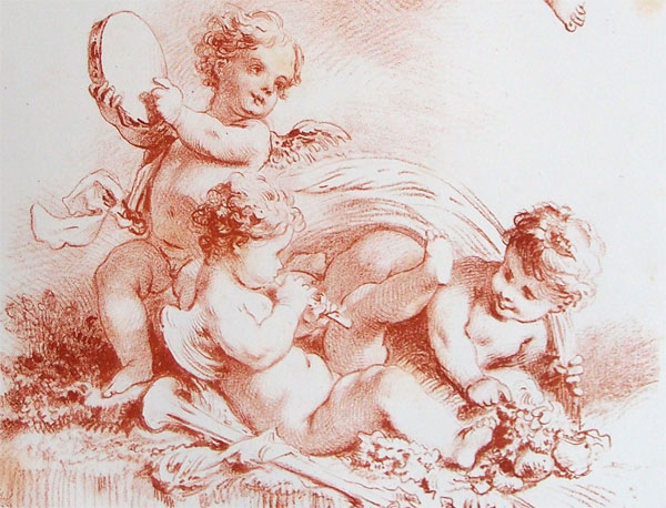stampa antica angioletti boucher stampa antica boucher