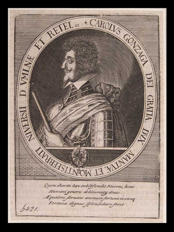 stampa antica ritratto carlo gonzaga