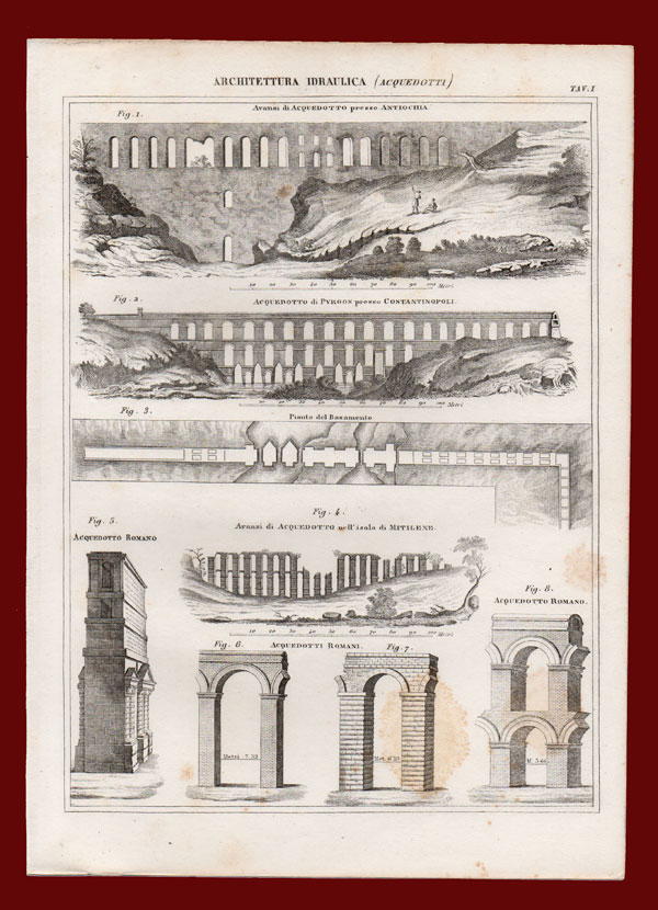 stampa antica acquedotti