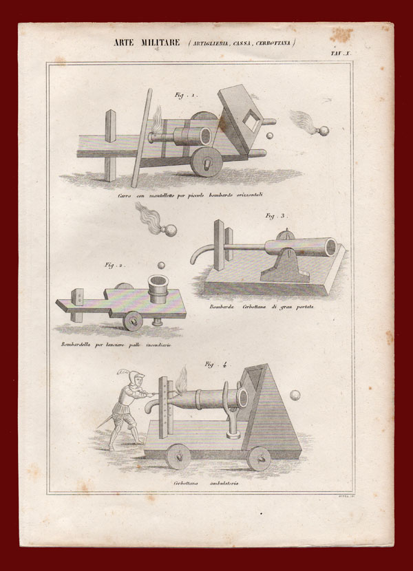 stampa antica bombarde