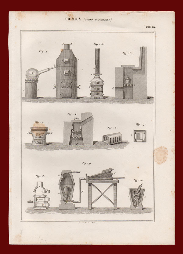 stampa antica forni
