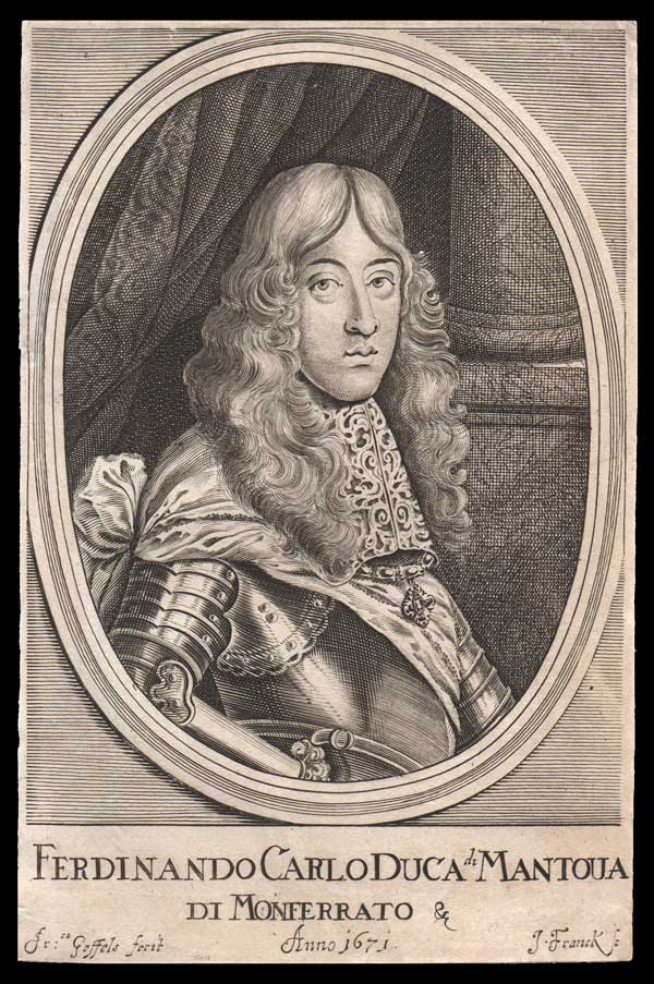 stampa antica ferdinando carlo mantova