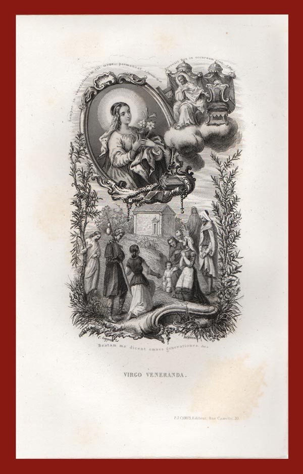stampa antica virgo veneranda
