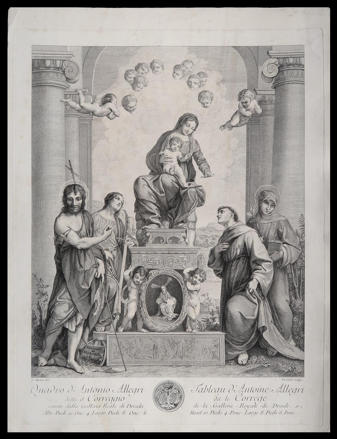 stampa antica madonna san francesco