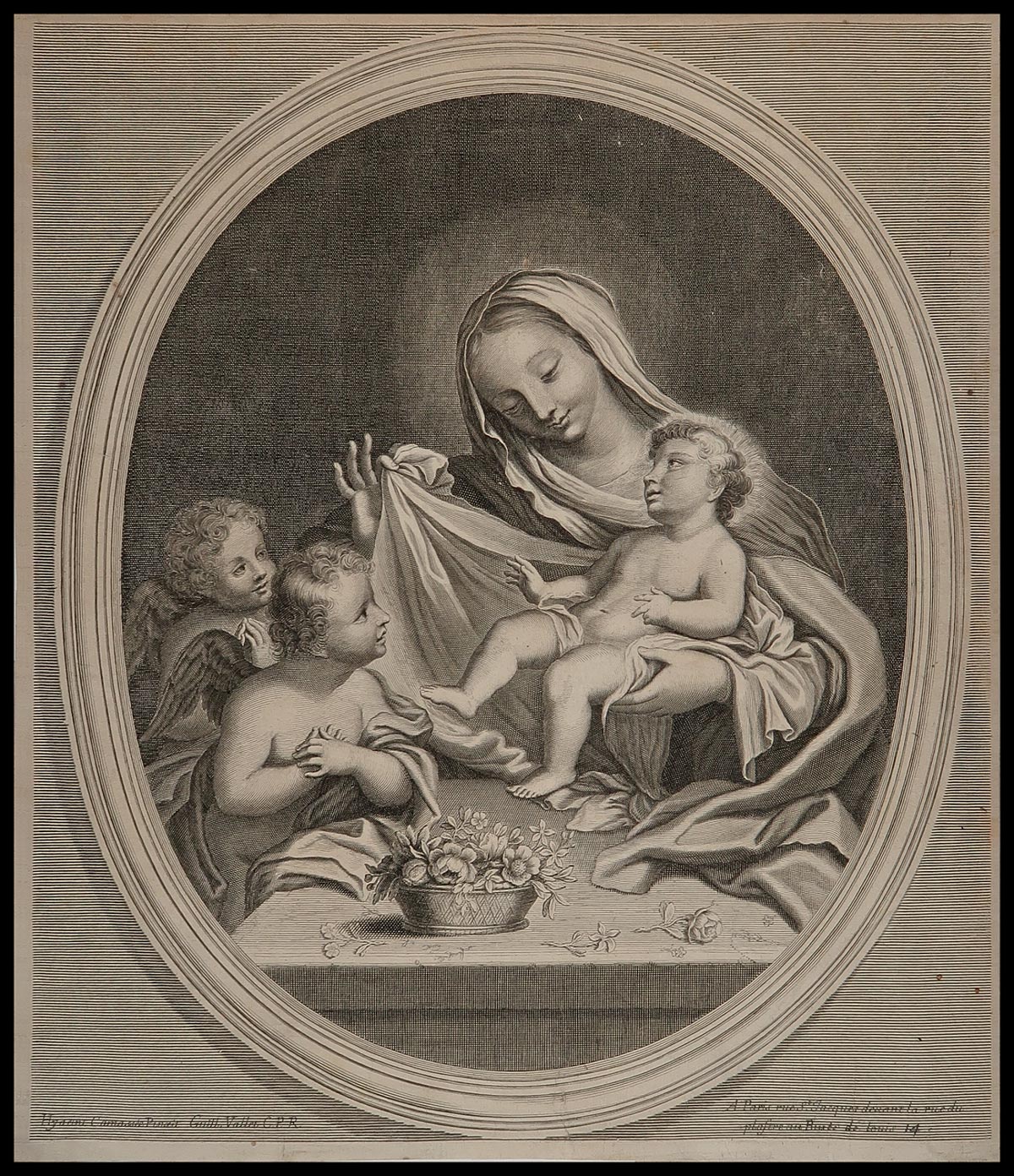 stampa antica madonna vallet