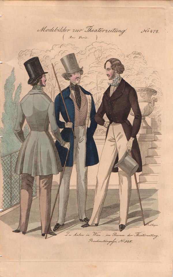 stampa antica moda maschile theaterzeitung