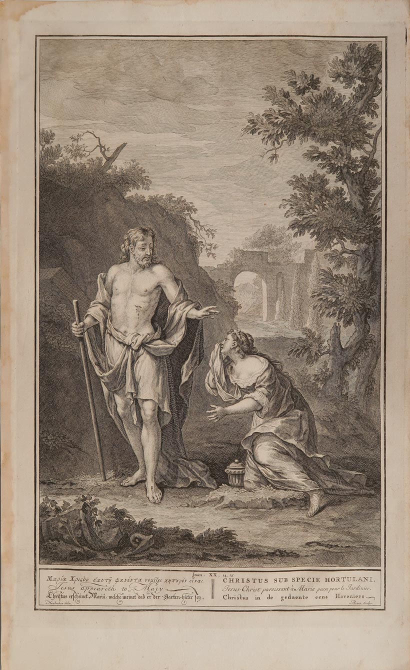 stampa antica christus specie hortulani