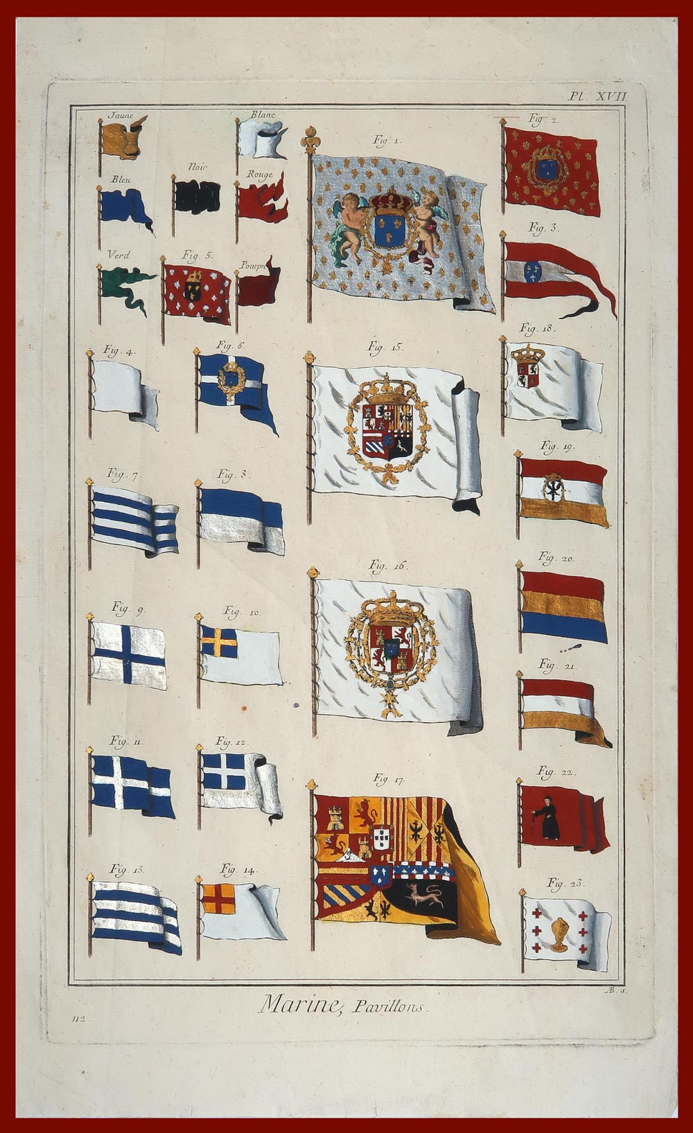stampa antica pavillons xvii diderot