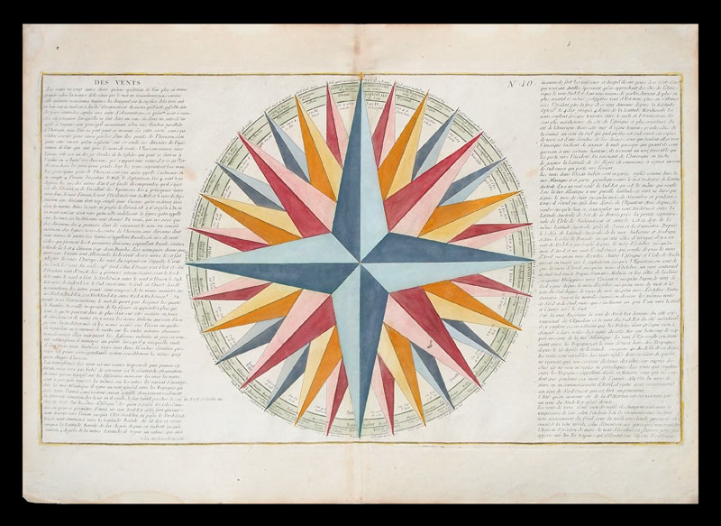 stampa antica rosa venti clouet