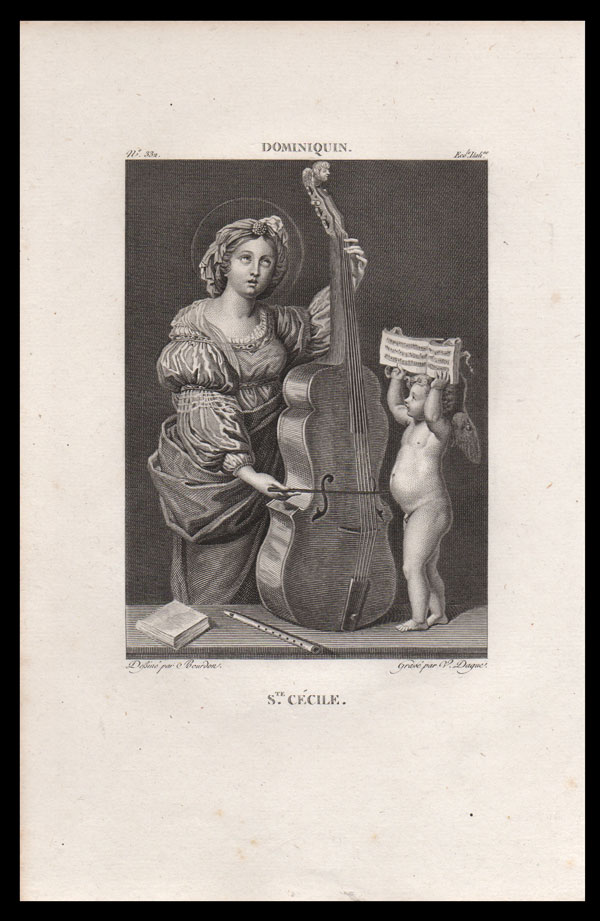 stampa antica santa cecilia