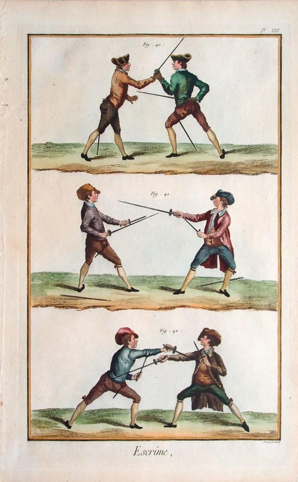 stampa antica scherma diderot
