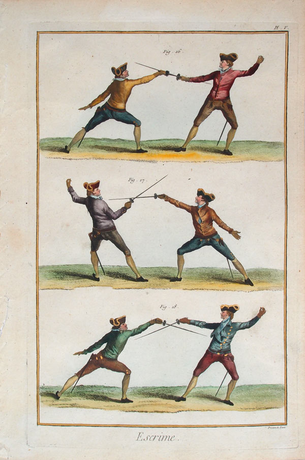 stampa antica scherma d'alembert