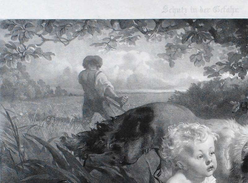 stampa antica bambino