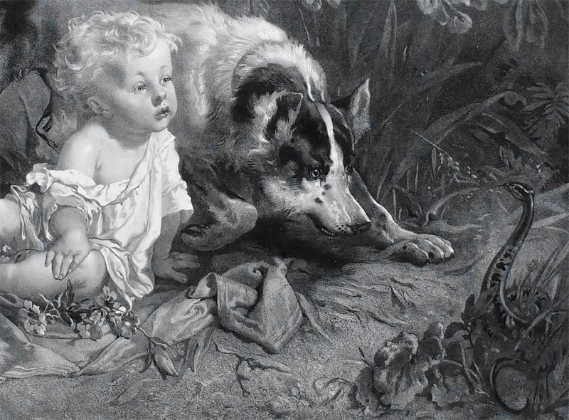 stampa antica bambino