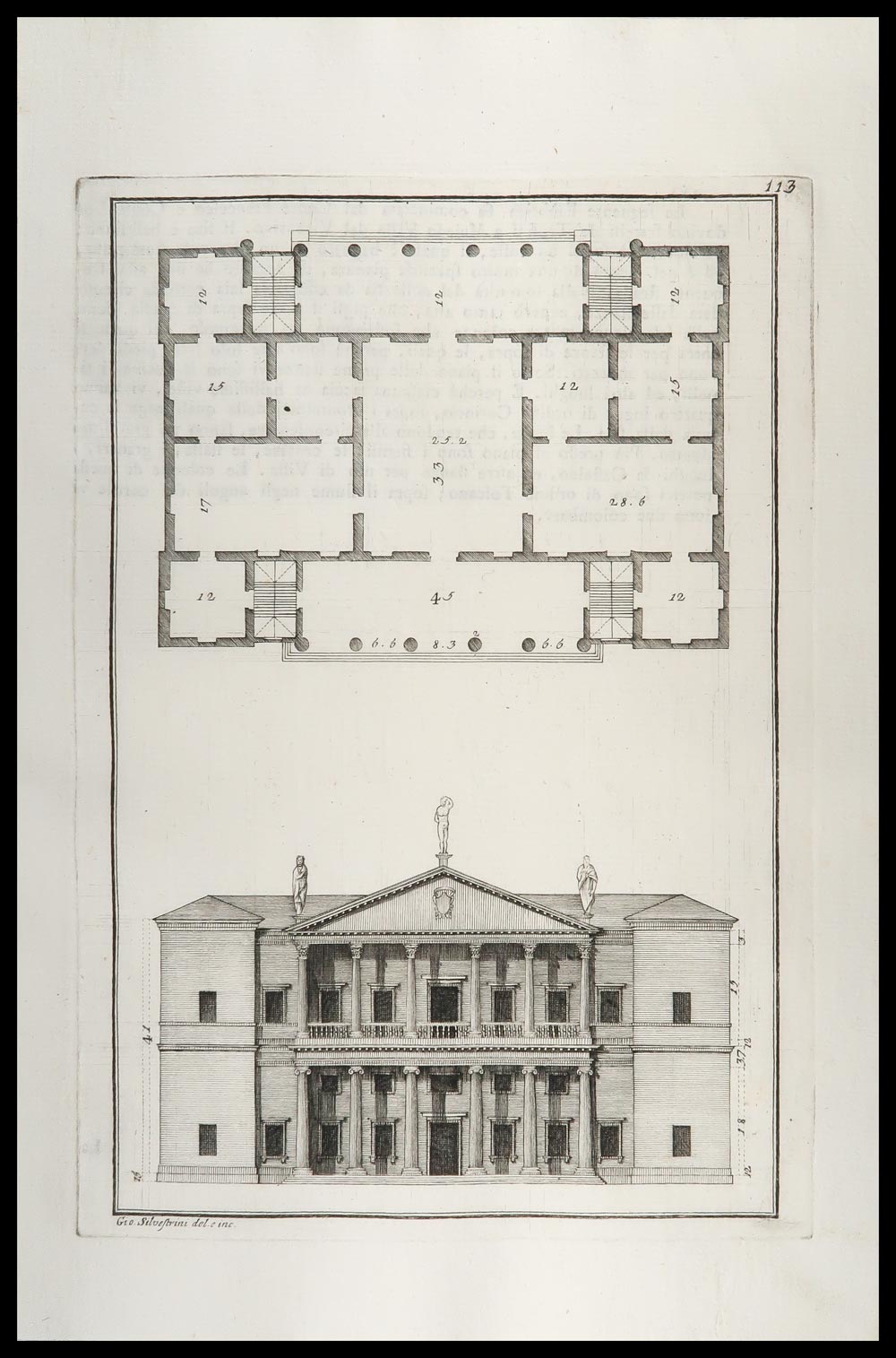 stampa antica villa valmarana palladio