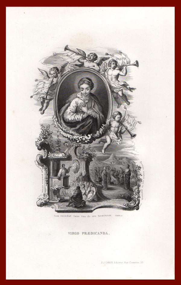 stampa antica virgo praedicanda