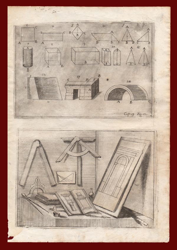 stampa antica gabinetto architetto
