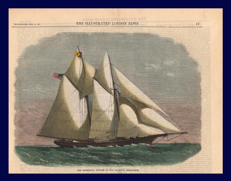 stampa antica veliero henrietta