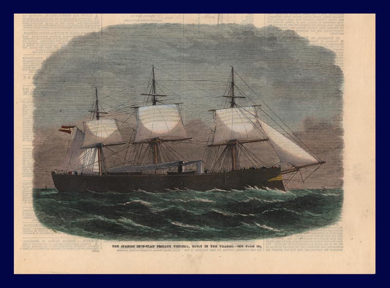 stampa antica fregata victoria