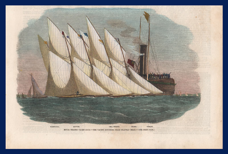 stampa antica velieri regata london news