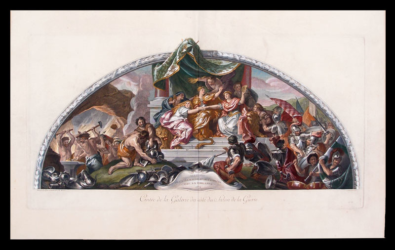 stampa antica gallerie versailles