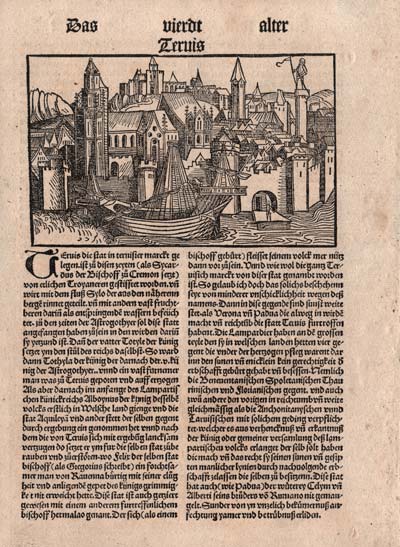 veduta di treviso dalla cronaca di norimberga piccola veduta antica di treviso dalla cronaca di norimberga piccola