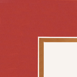 passepartout rosso fascia oro