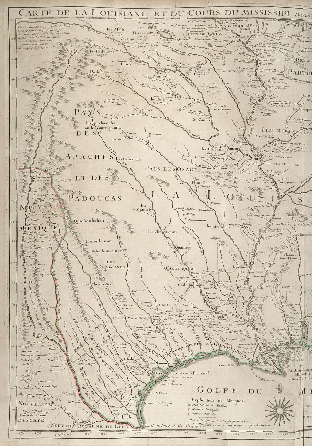 carta geografica louisiana de l'ilse