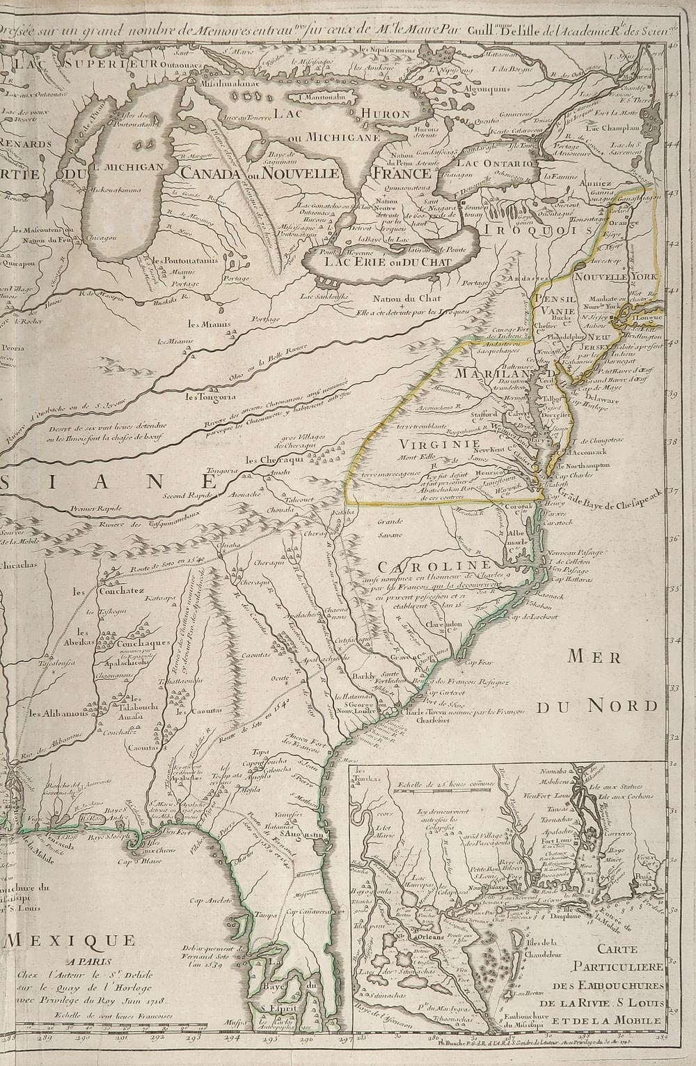 carta geografica louisiana de l'ilse