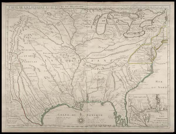 carta geografica louisiana de l'ilse