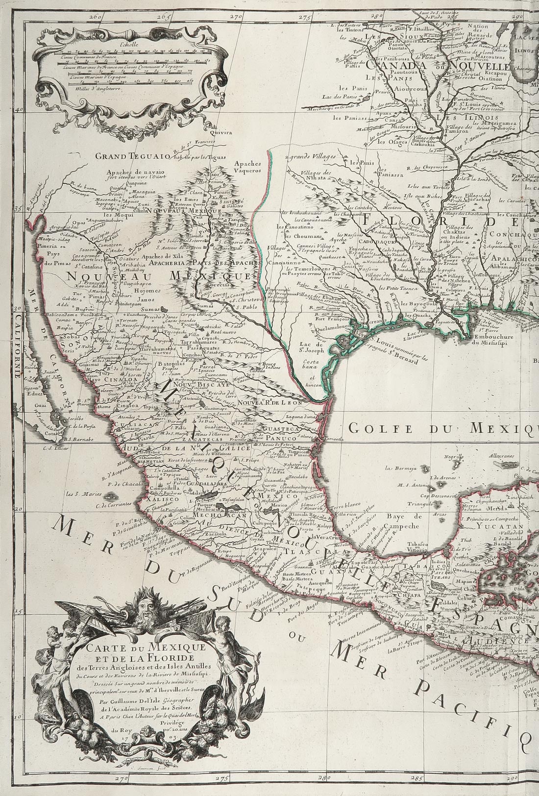 carta geografica mexique florida de l'isle bouache carta geografica mexique florida de l'isle