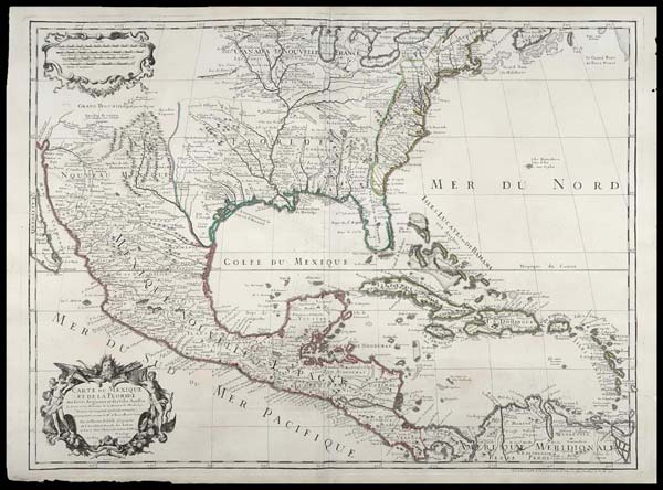 carta geografica mexique florida de l'isle bouache