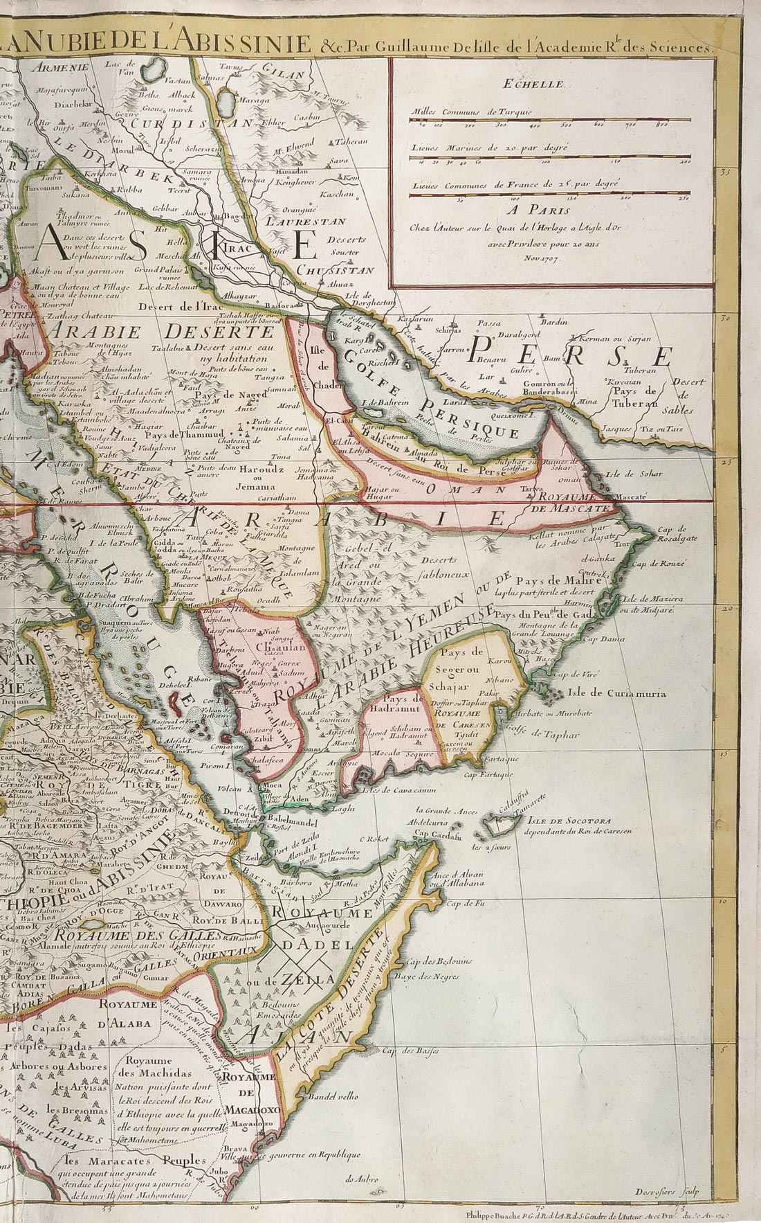 carte Egypte Nubie Abissinie de lisle carte Egypte Nubie Abissinie