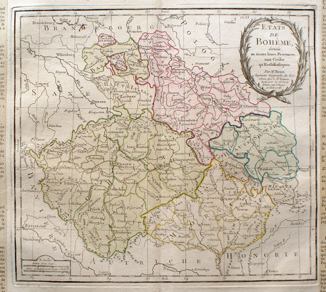 carta geografica boemia