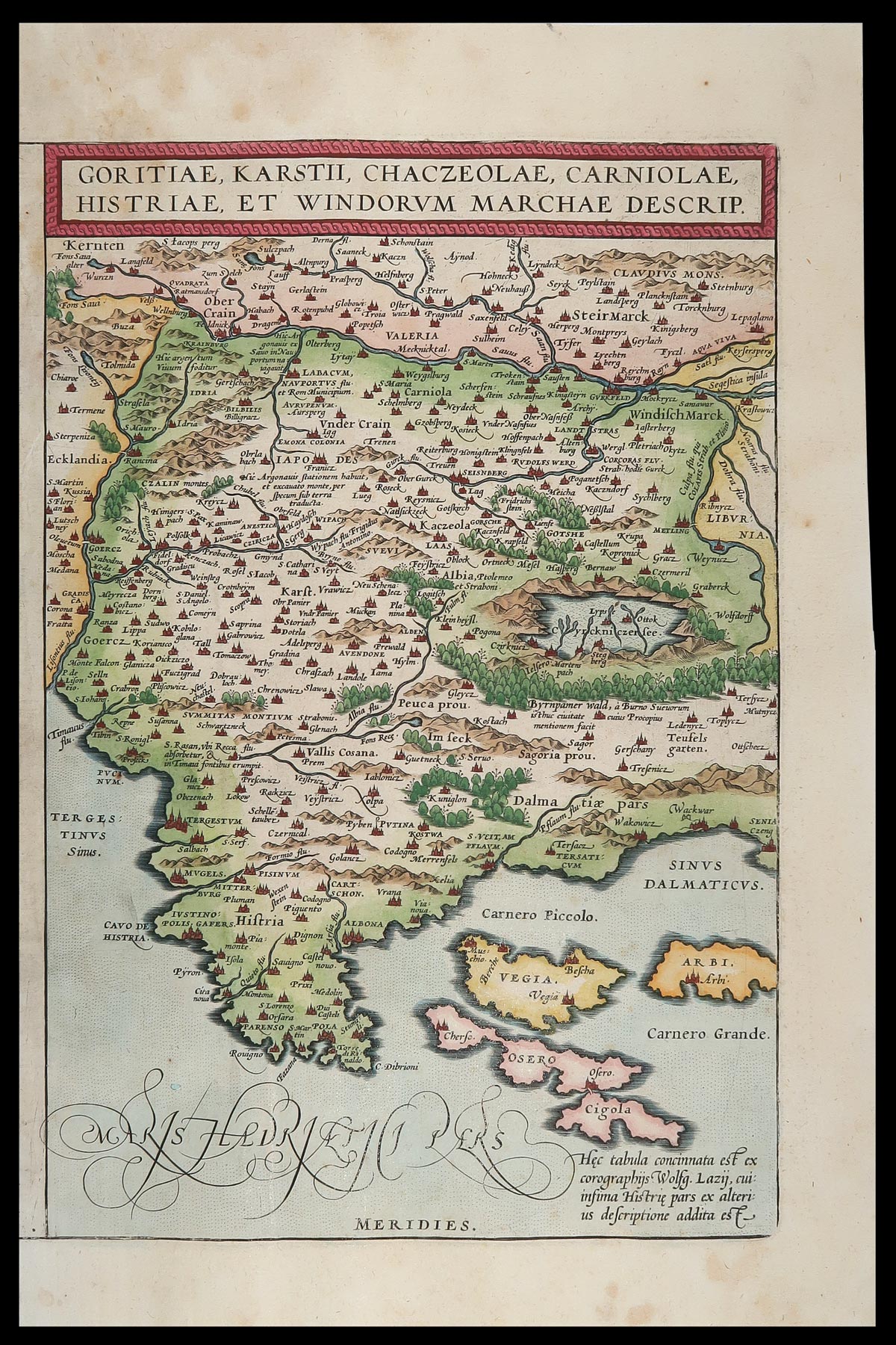 carta geografica carniola istria ortelius