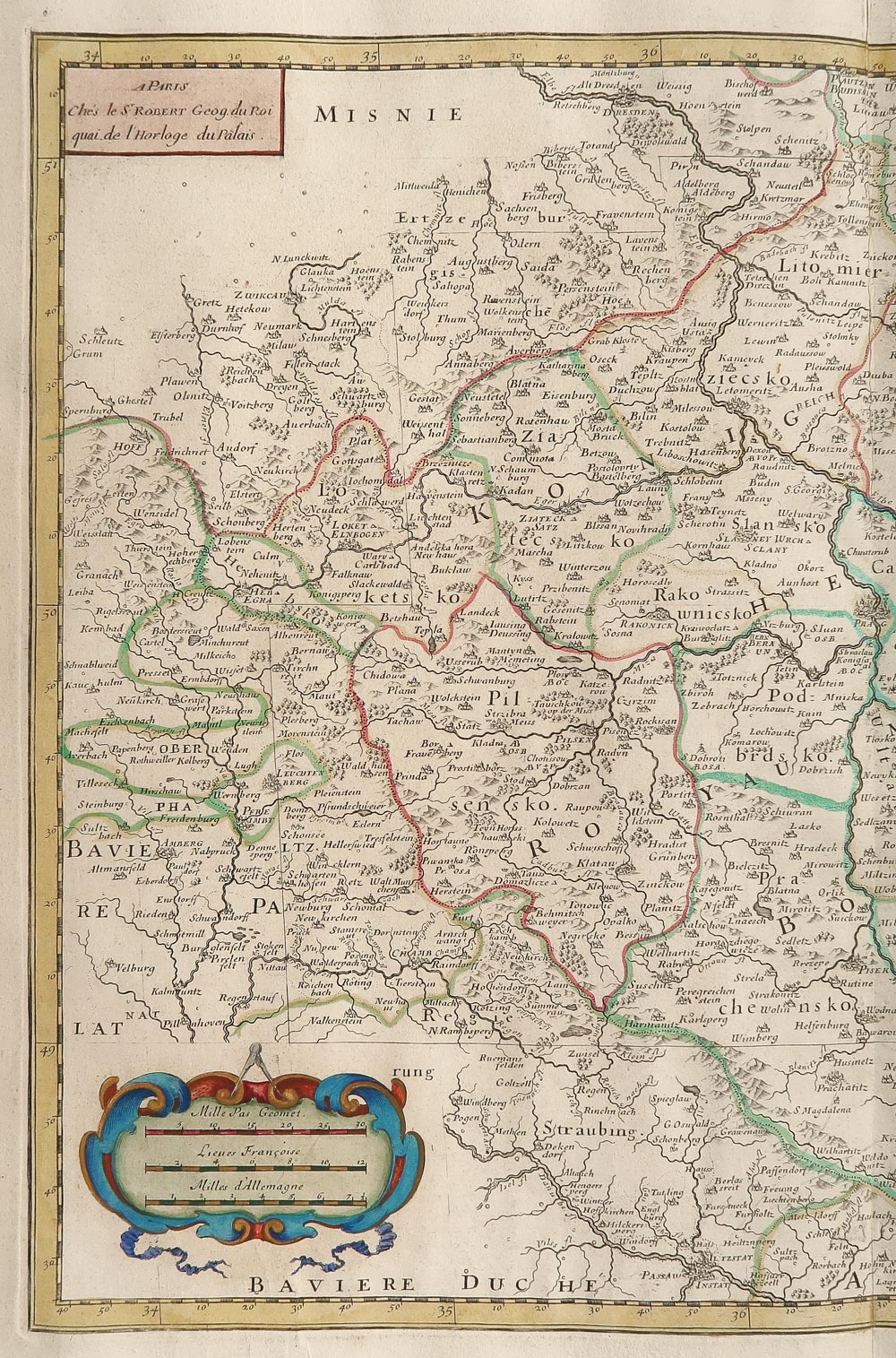 carta geografica konigreich boheim sanson carta geografica konigreich boheim sanson vaugondy